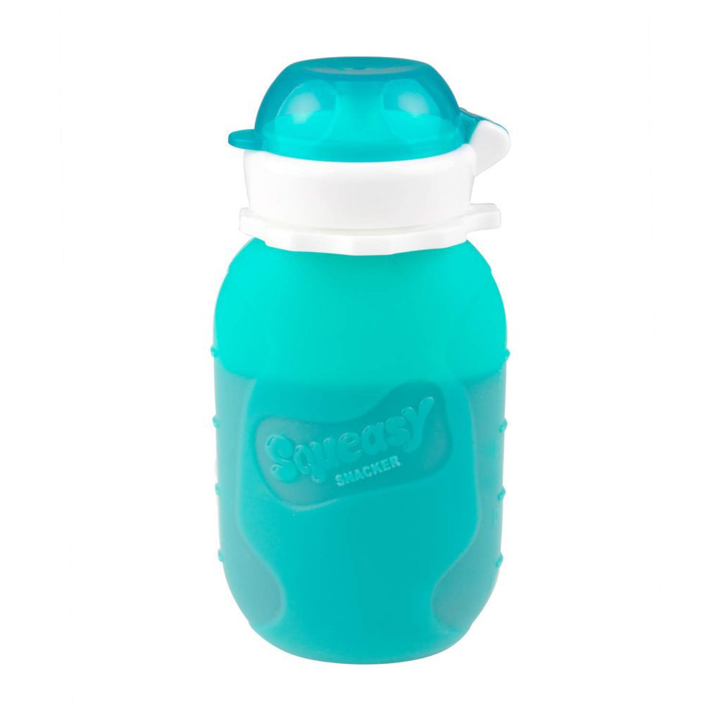 Blue baby food pouch