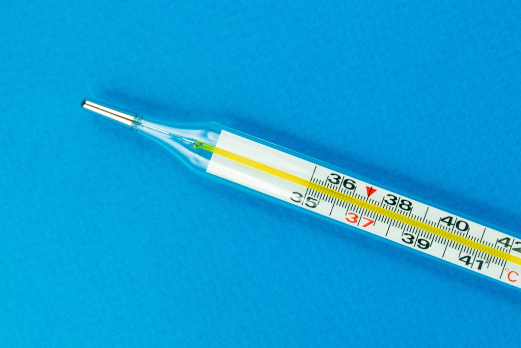 mecury-in-glass thermometer